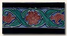 Reproduction Art Nouveau Tile V8