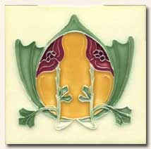 Reproduction Art Nouveau Tile V7B