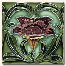 Reproduction Art Nouveau Tile V9A